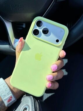 Apple iPhone 17 Pro Case - Pastel Lime Green Silicone + Screen Protector